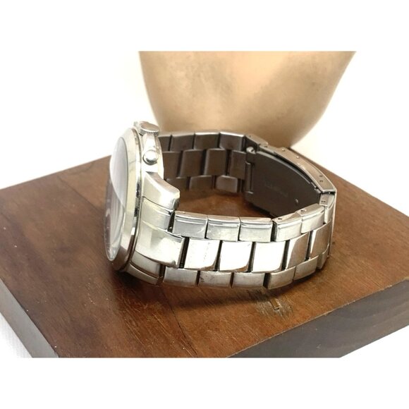 Fossil Men's Watch FS4532 Quartz Chronograph Black Dial Silver Steel 44mm USED - Picture 9 of 14